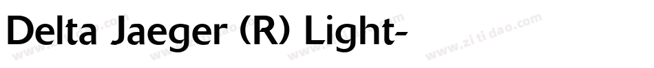 Delta Jaeger (R) Light字体转换